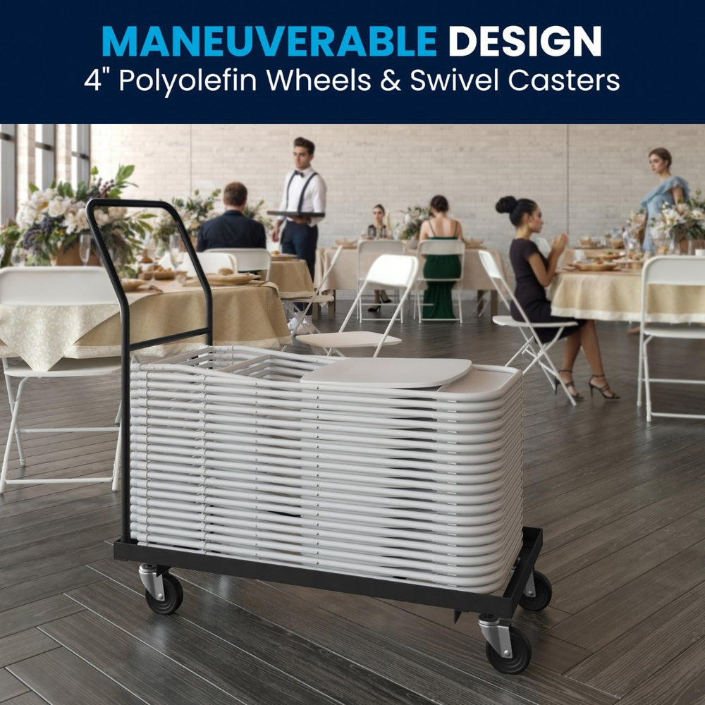 English Elm Kaden Heavy-Duty Folding Chair Dolly for Quick Transport, Ideal for Events & Commercial Use HF-700-DOLLY-GG