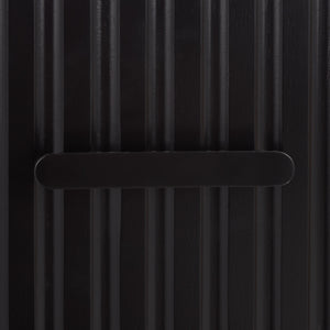 Safavieh Amelin Walnut Veneer Nightstand With Smooth Glide Drawer And Open Shelf For Bedroom BLACK HF1121