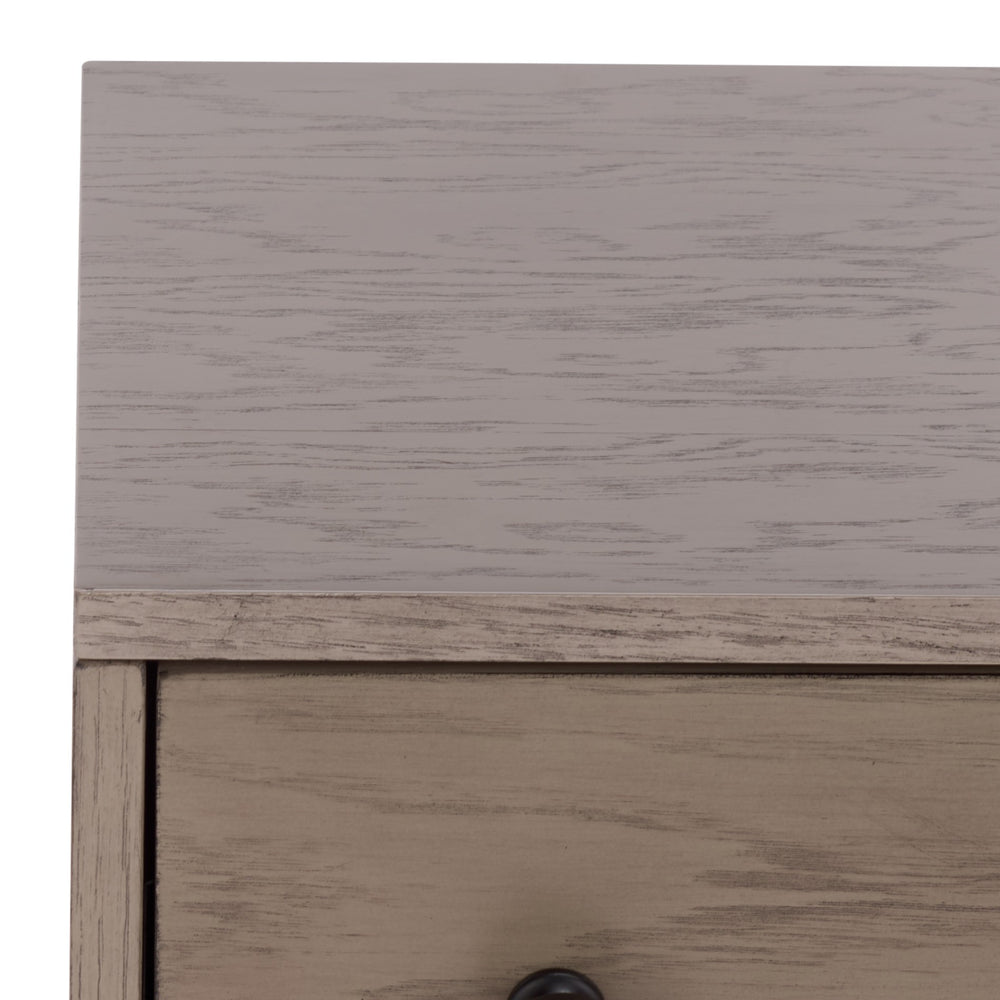 Safavieh Himalay Modern Nightstand With Drawer And Open Shelf In Oak Veneer Acacia Bedroom OAK / BLACK HF1141