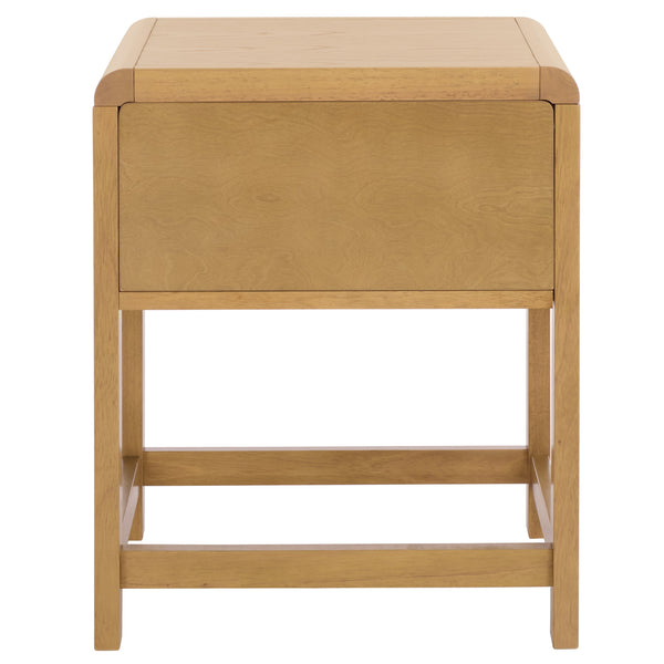 Safavieh Alexander Rattan And Rubberwood Nightstand With Drawer For Coastal Bedroom Decor HF1160