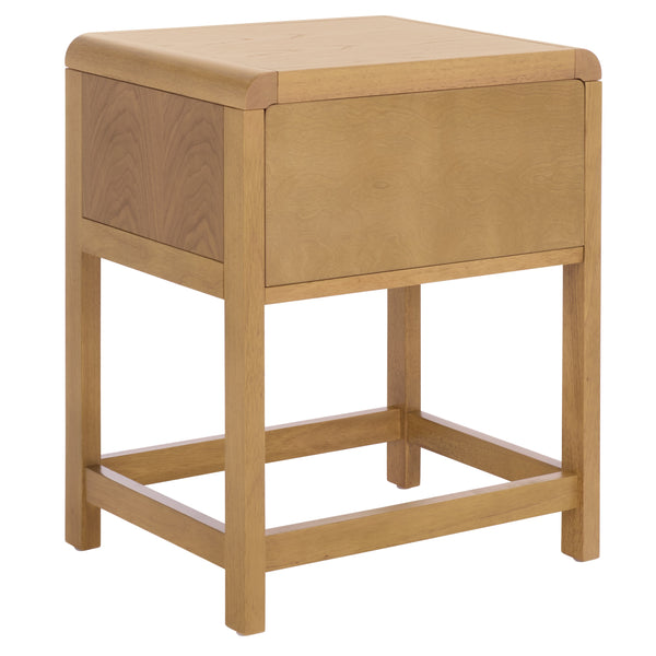 Safavieh Alexander Rattan And Rubberwood Nightstand With Drawer For Coastal Bedroom Decor HF1160