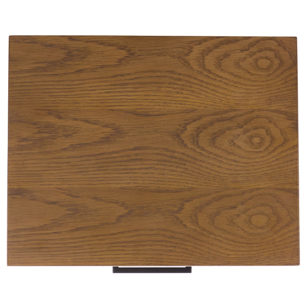 Safavieh Himanshu Oak Veneer Nightstand With Smooth Glide Drawer And Two Open Bedroom Shelves OAK HF1170