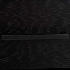 Safavieh Himanshu Oak Veneer Nightstand With Smooth Glide Drawer And Two Open Bedroom Shelves BLACK HF1171