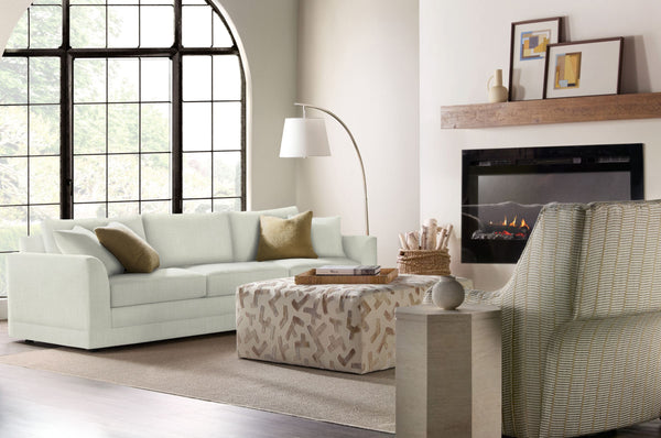 Granger Bench Made Hardwood Sofa with Loose Cushions for Transitional Living Rooms