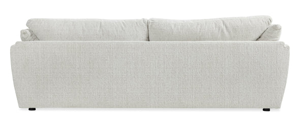 Aurora Deep Seat Sofa Bench Crafted Usa Ivory Performance Fabric Tailored Living Room