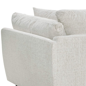 Aurora Deep Seat Sofa Bench Crafted Usa Ivory Performance Fabric Tailored Living Room