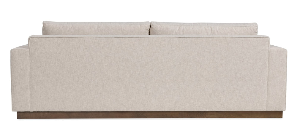 Hooker Furniture Grady Bench-crafted Transitional Sofa with Plinth Base and Performance Fabric Upholstery HFC-7427-801-400614-80-NS