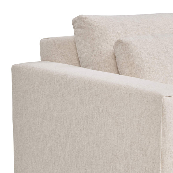 Grady Bench-crafted Transitional Sofa with Plinth Base and Performance Fabric Upholstery