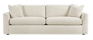 Regal Bench-made Hardwood Sofa Oatmeal Performance Fabric Wide Track Arms Living Room