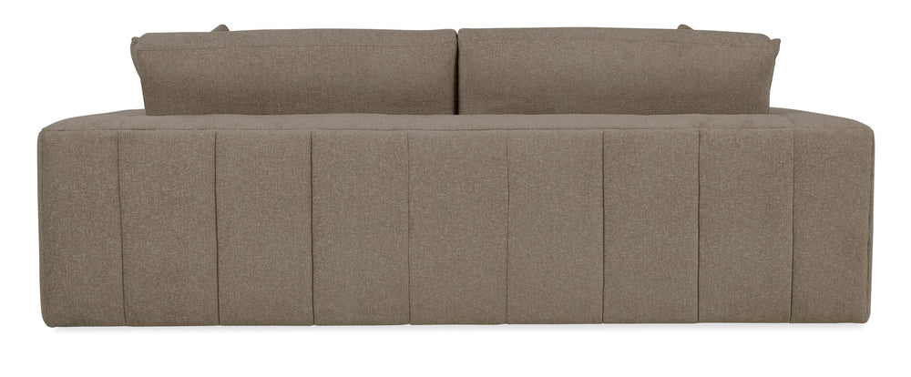 Hooker Furniture Aria Track Arm Performance Fabric Sofa with Channel Seams and Hardwood Frame HFC-7437-801-HD40018-86