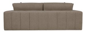 Aria Track Arm Performance Fabric Sofa with Channel Seams and Hardwood Frame