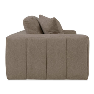 Aria Track Arm Performance Fabric Sofa with Channel Seams and Hardwood Frame