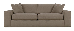 Aria Track Arm Performance Fabric Sofa with Channel Seams and Hardwood Frame
