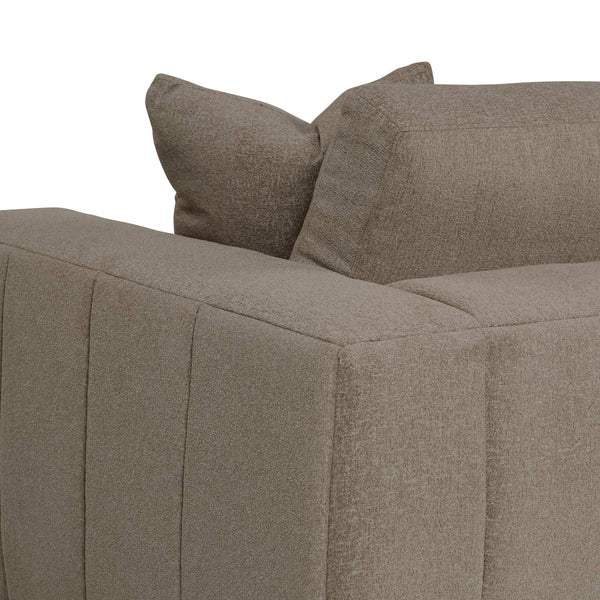 Aria Track Arm Performance Fabric Sofa with Channel Seams and Hardwood Frame