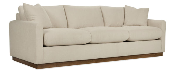 Hooker Furniture Briggs Bench-crafted Performance Fabric Sofa with Wood Plinth Base for Living Rooms HFC-7440-802-HD40018-04-Nutshell