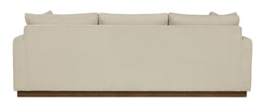 Briggs Bench-crafted Performance Fabric Sofa with Wood Plinth Base for Living Rooms