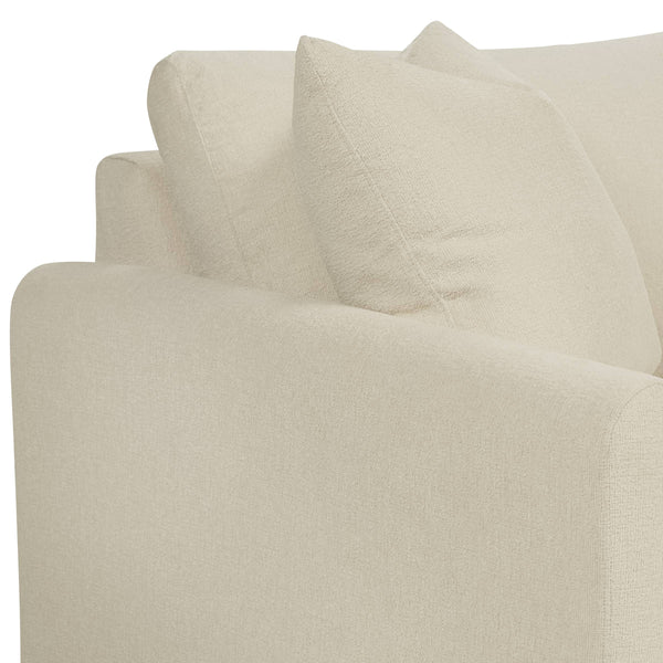 Briggs Bench-crafted Performance Fabric Sofa with Wood Plinth Base for Living Rooms