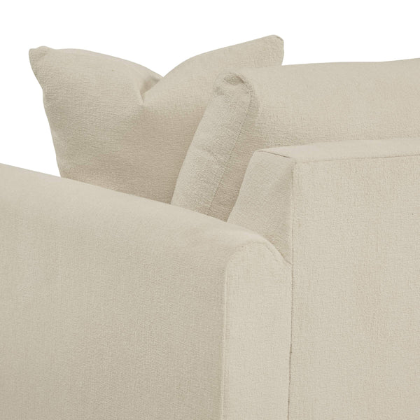 Briggs Bench-crafted Performance Fabric Sofa with Wood Plinth Base for Living Rooms