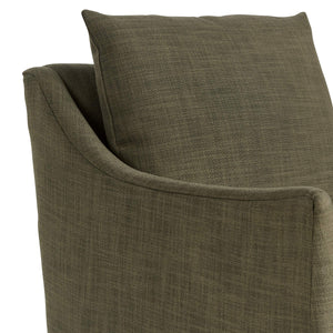 Cade Swivel Accent Chair Handcrafted Hardwood Frame Performance Fabric Usa Lounge Seat