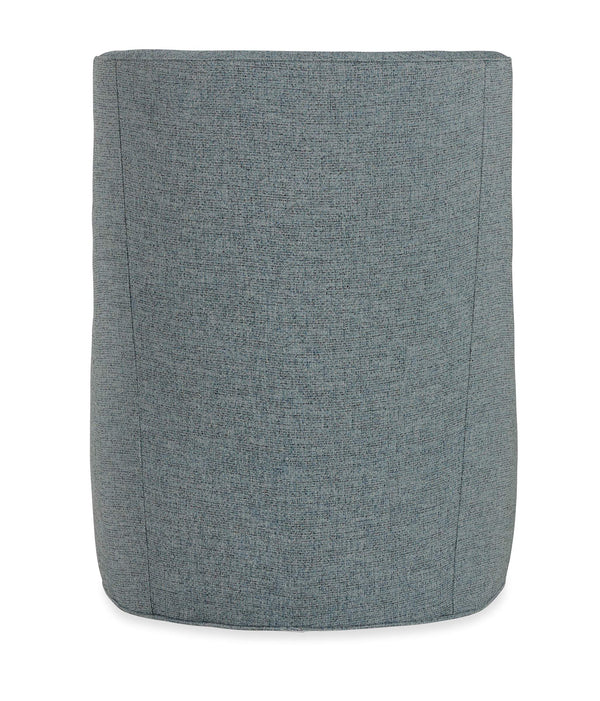 Sacha Swivel Accent Chair Handcrafted in Usa with Down Cushion Concave Back Modern Lounge