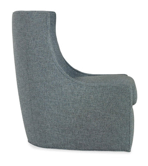 Sacha Swivel Accent Chair Handcrafted in Usa with Down Cushion Concave Back Modern Lounge