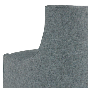 Sacha Swivel Accent Chair Handcrafted in Usa with Down Cushion Concave Back Modern Lounge