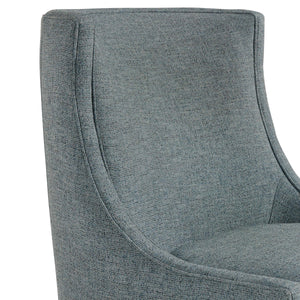 Sacha Swivel Accent Chair Handcrafted in Usa with Down Cushion Concave Back Modern Lounge