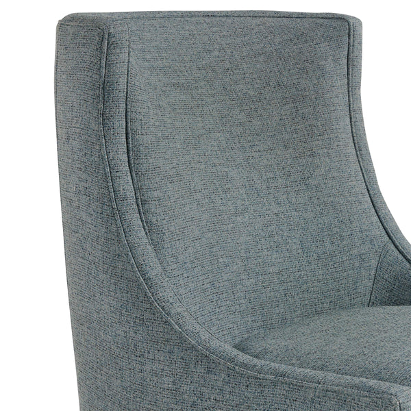 Sacha Swivel Accent Chair Handcrafted in Usa with Down Cushion Concave Back Modern Lounge