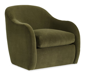 Nash Barrel Back Swivel Accent Chair Usa Crafted Performance Fabric for Modern Living Room