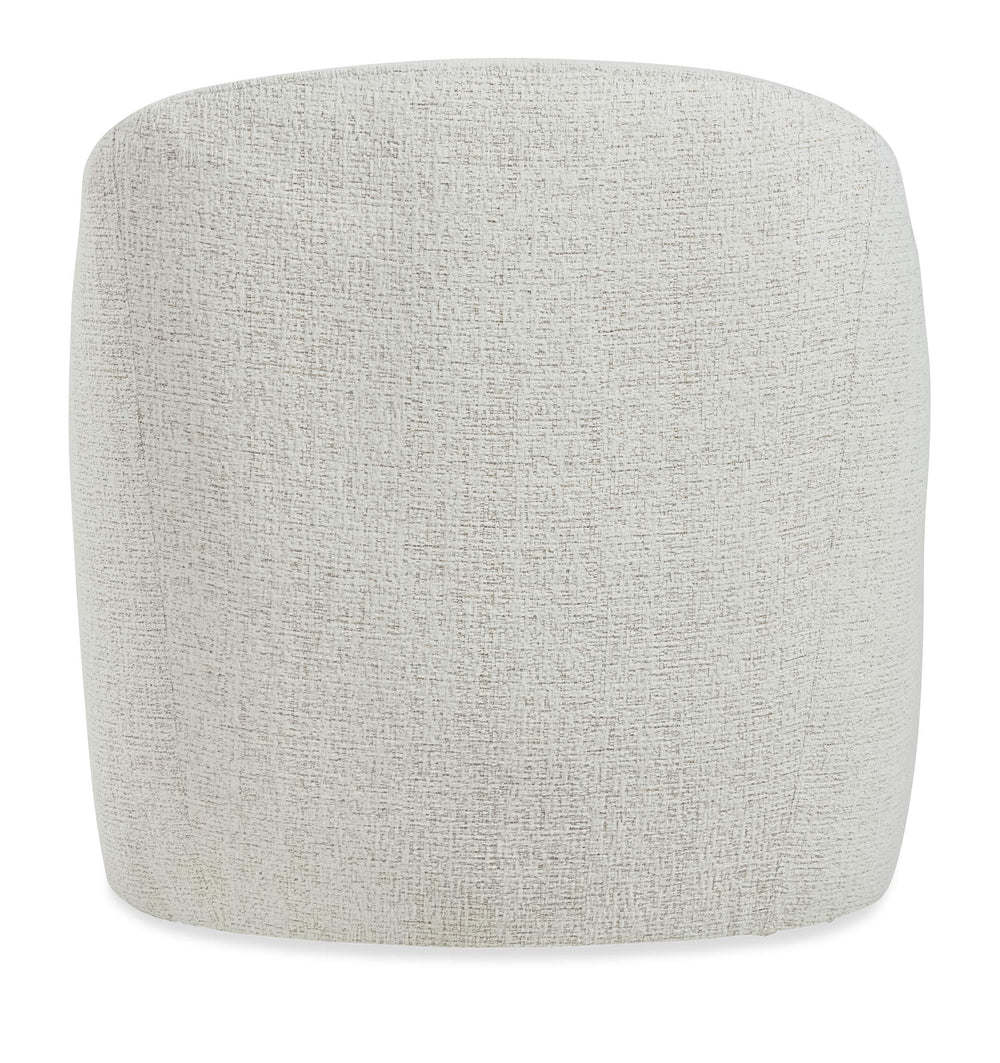 Hooker Furniture Nash Barrel Back Swivel Accent Chair Usa Crafted Performance Fabric for Modern Living Room Ivory HFCX-1647-009-T40111-03