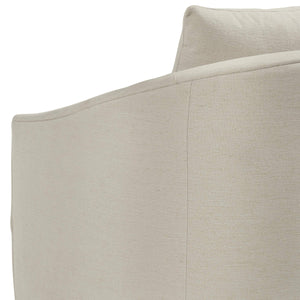 Corbin Swivel Accent Chair Handcrafted Shelter Back with Down Plush Seat Cushion