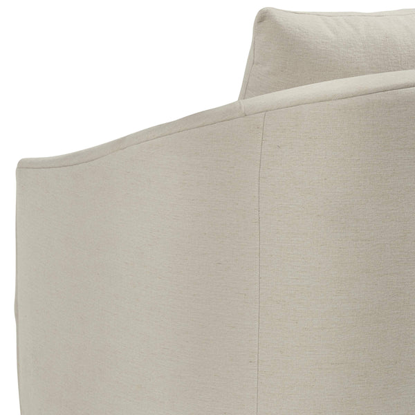 Corbin Swivel Accent Chair Handcrafted Shelter Back with Down Plush Seat Cushion