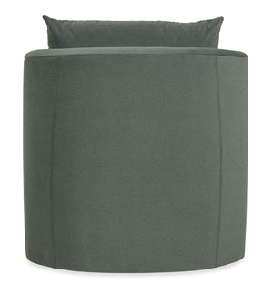 Cassia Barrel Back Swivel Chair Handcrafted in Usa for Transitional Living Room Comfort
