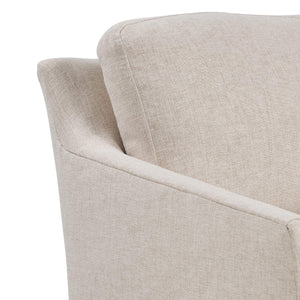 Isley Swivel Accent Chair Flared Arms Skirted Base Plush Cushions Bench Made in Usa