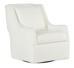 Hooker Furniture Karina Swivel Chair Bench-made Hardwood Frame Plush Cushions Flared Arm Accent Seating Usa Natural HFCX-1936-009-400536-04