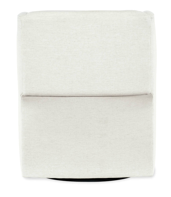 Karina Swivel Chair Bench-made Hardwood Frame Plush Cushions Flared Arm Accent Seating Usa