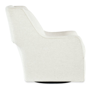 Karina Swivel Chair Bench-made Hardwood Frame Plush Cushions Flared Arm Accent Seating Usa
