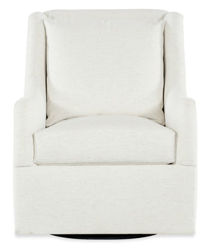 Karina Swivel Chair Bench-made Hardwood Frame Plush Cushions Flared Arm Accent Seating Usa