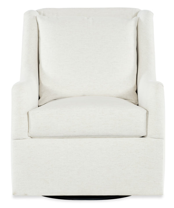 Karina Swivel Chair Bench-made Hardwood Frame Plush Cushions Flared Arm Accent Seating Usa