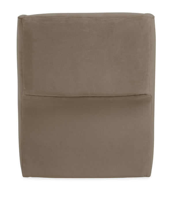 Karina Swivel Chair Bench-made Hardwood Frame Plush Cushions Flared Arm Accent Seating Usa