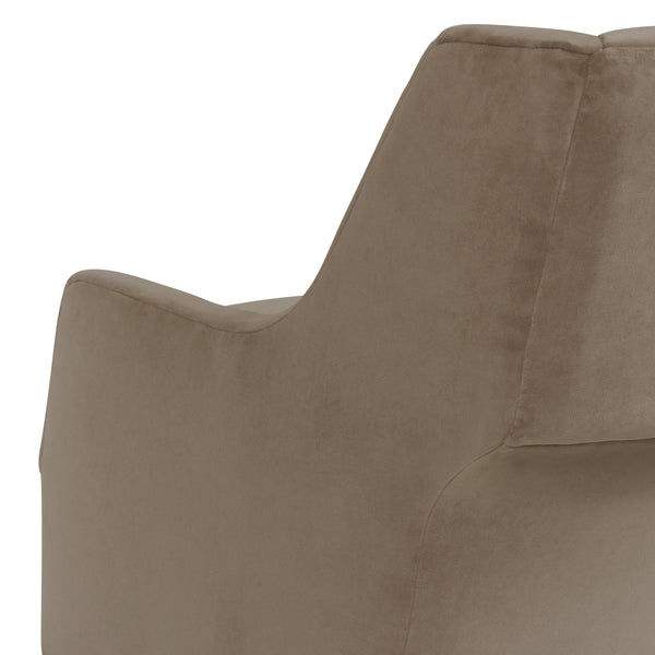 Karina Swivel Chair Bench-made Hardwood Frame Plush Cushions Flared Arm Accent Seating Usa