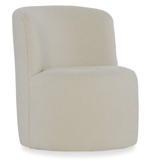 Mavis Swivel Barrel Accent Chair Armless Handcrafted Upholstered for Modern Living Room