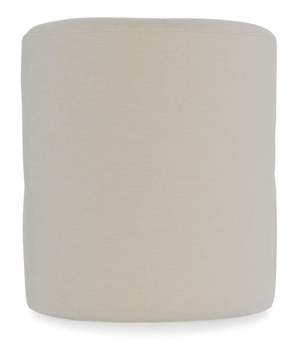 Mavis Swivel Barrel Accent Chair Armless Handcrafted Upholstered for Modern Living Room