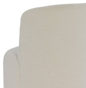 Mavis Swivel Barrel Accent Chair Armless Handcrafted Upholstered for Modern Living Room