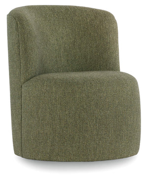 Hooker Furniture Mavis Swivel Barrel Accent Chair Armless Handcrafted Upholstered for Modern Living Room Green HFCX-4744-009-224681-28