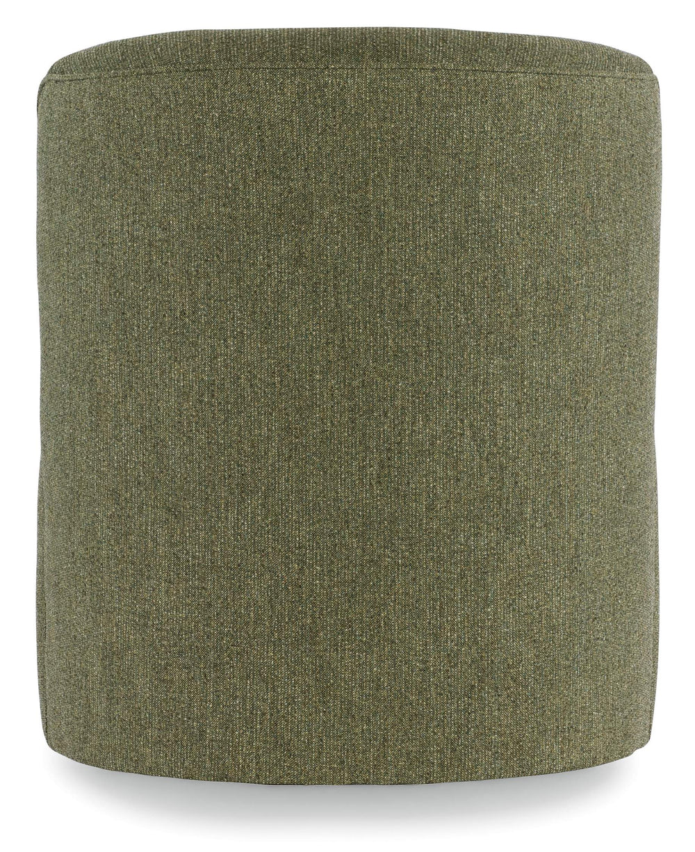 Hooker Furniture Mavis Swivel Barrel Accent Chair Armless Handcrafted Upholstered for Modern Living Room Green HFCX-4744-009-224681-28