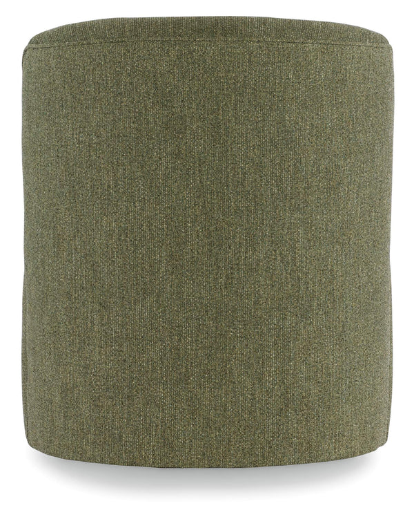 Mavis Swivel Barrel Accent Chair Armless Handcrafted Upholstered for Modern Living Room