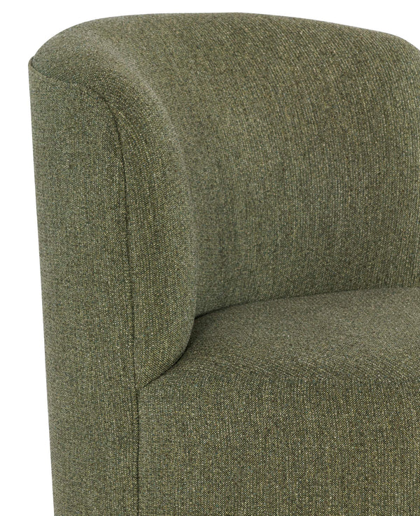 Mavis Swivel Barrel Accent Chair Armless Handcrafted Upholstered for Modern Living Room