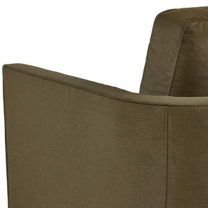 Owen Swivel Accent Chair Handcrafted Wood Base Performance Fabric for Modern Living Spaces