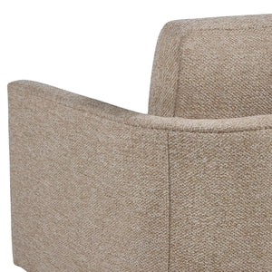 Owen Swivel Accent Chair Handcrafted Wood Base Performance Fabric for Modern Living Spaces